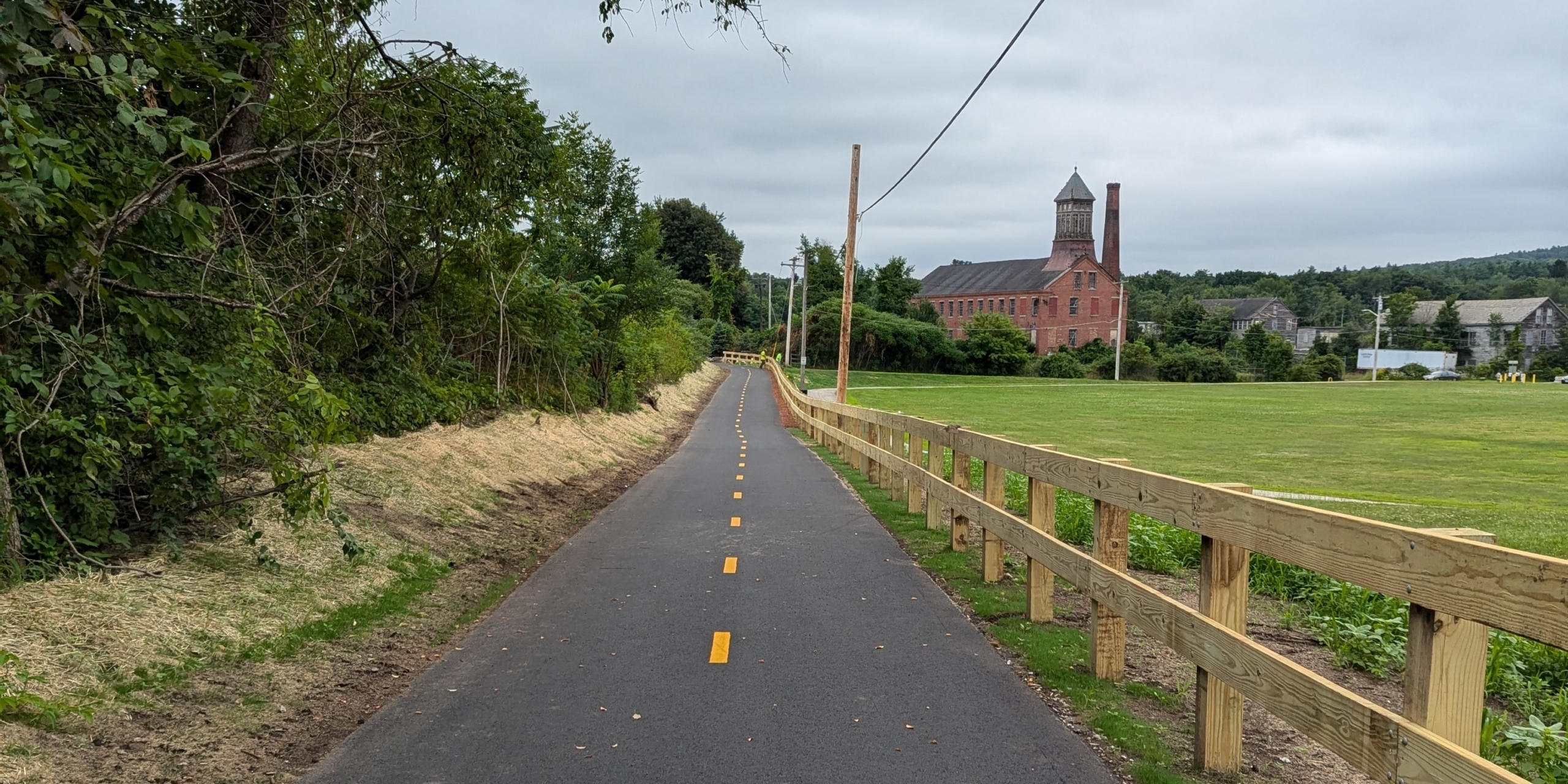 A newly-constructed section of the North Central Pathway in Winchendon, MA.